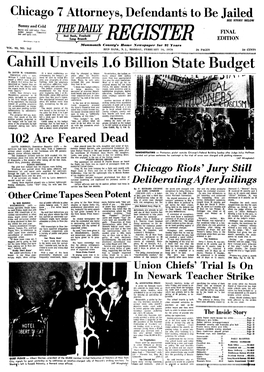 Cahill Unveils 1.6 Billion State Budget by DAVID M