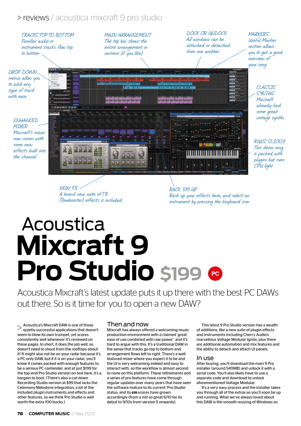 Mixcraft 9 Pro Studio $199 Acoustica Mixcraft’S Latest Update Puts It up There with the Best PC Daws out There