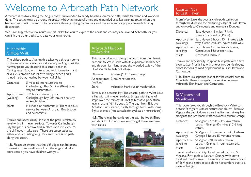 Arbroath Path Network Network Path Arbroath to Welcome