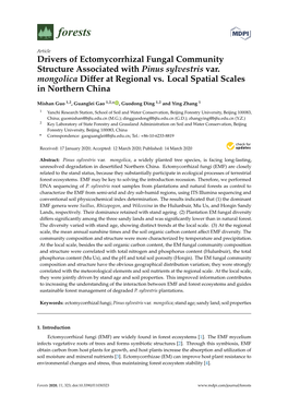 Drivers of Ectomycorrhizal Fungal Community Structure Associated with Pinus Sylvestris Var