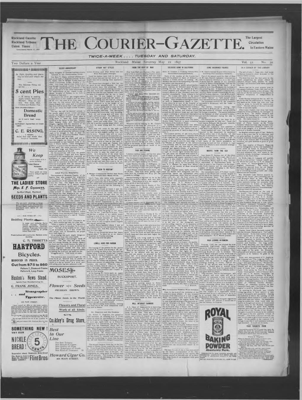 Courier Gazette : May 22, 1897