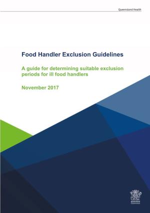 Food Handler Exclusion Guidelines