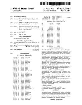 (12) United States Patent (10) Patent No.: US 6,818,650 B2 Griesgraber (45) Date of Patent: Nov
