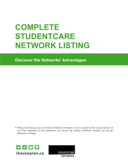 Complete Studentcare Network Listing