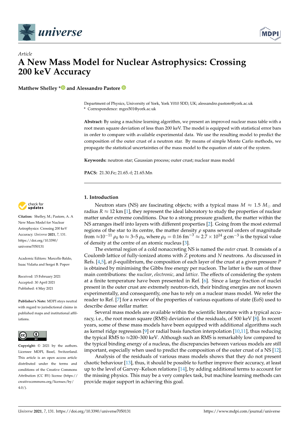 A New Mass Model for Nuclear Astrophysics: Crossing 200 Kev Accuracy