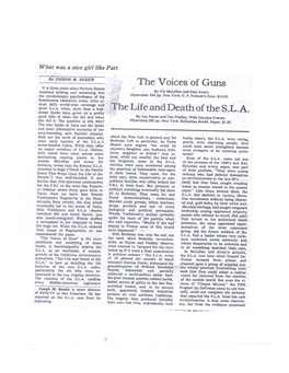 The Voices of Guns the Life and Death of the S.L.A