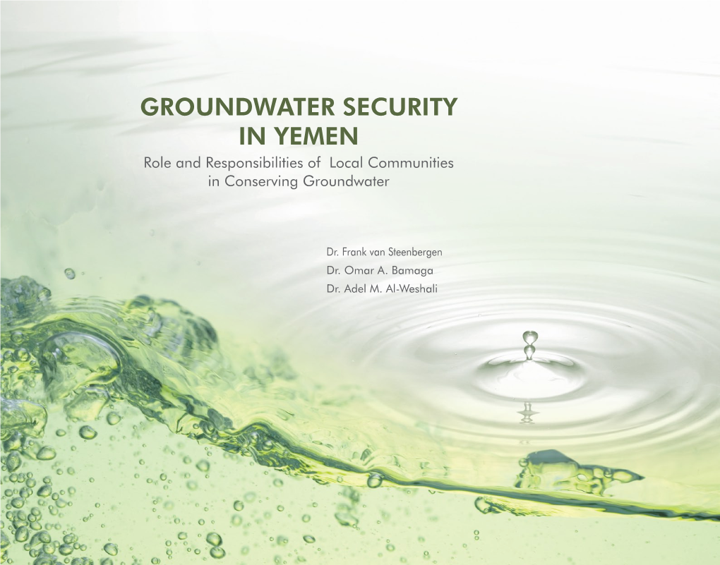 Groundwater Security in Yemen