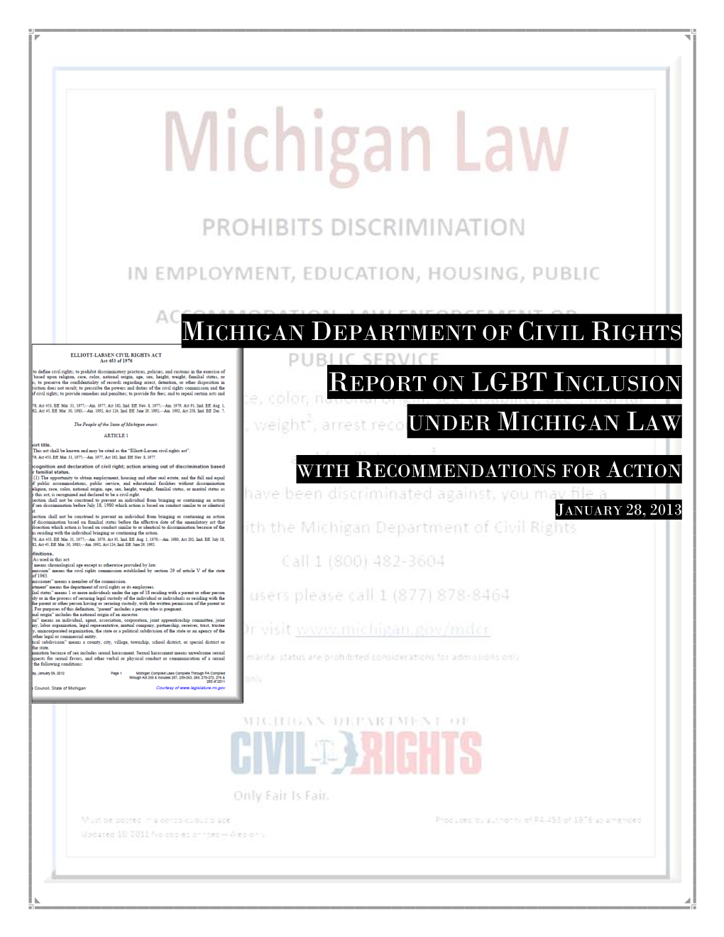 Michigan Department of Civil Rights Report on Lgbt