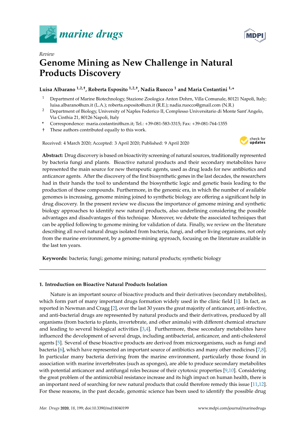 Genome Mining As New Challenge in Natural Products Discovery