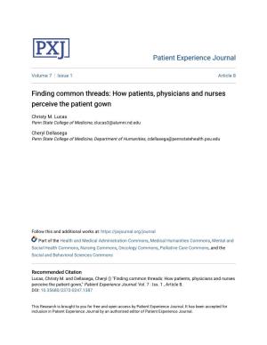 How Patients, Physicians and Nurses Perceive the Patient Gown
