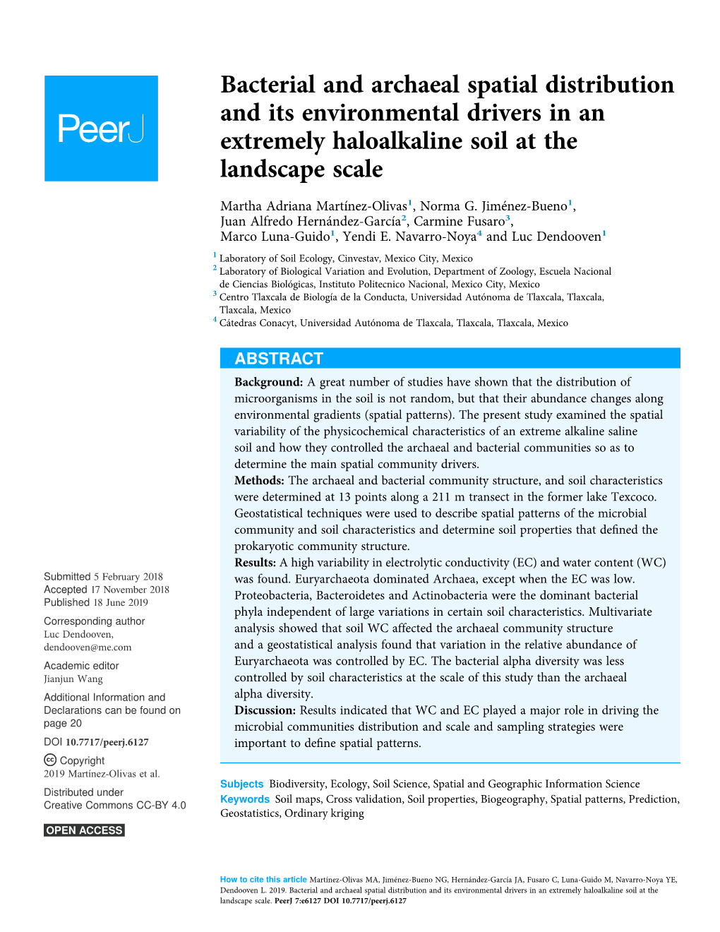 Bacterial and Archaeal Spatial Distribution and Its Environmental Drivers in an Extremely Haloalkaline Soil at the Landscape Scale