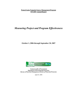 Measuring Project and Program Effectiveness