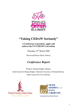 “Taking CEDAW Seriously”