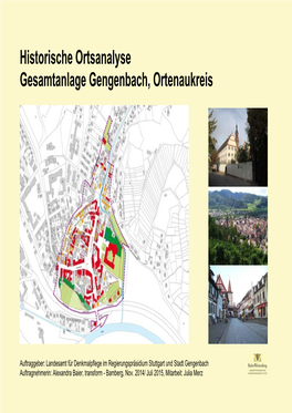 Historische Ortsanalyse Gesamtanlage Gengenbach