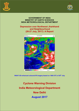 Cyclone Warning Division India Meteorological Department New Delhi August 2017