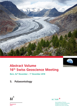 Abstract Volume 16Th Swiss Geoscience Meeting Bern, 3Oth November – 1St December 2018
