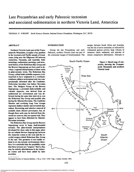 Late Precambrian and Early Paleozoic Tectonism and Associated Sedimentation in Northern Victoria Land, Antarctica