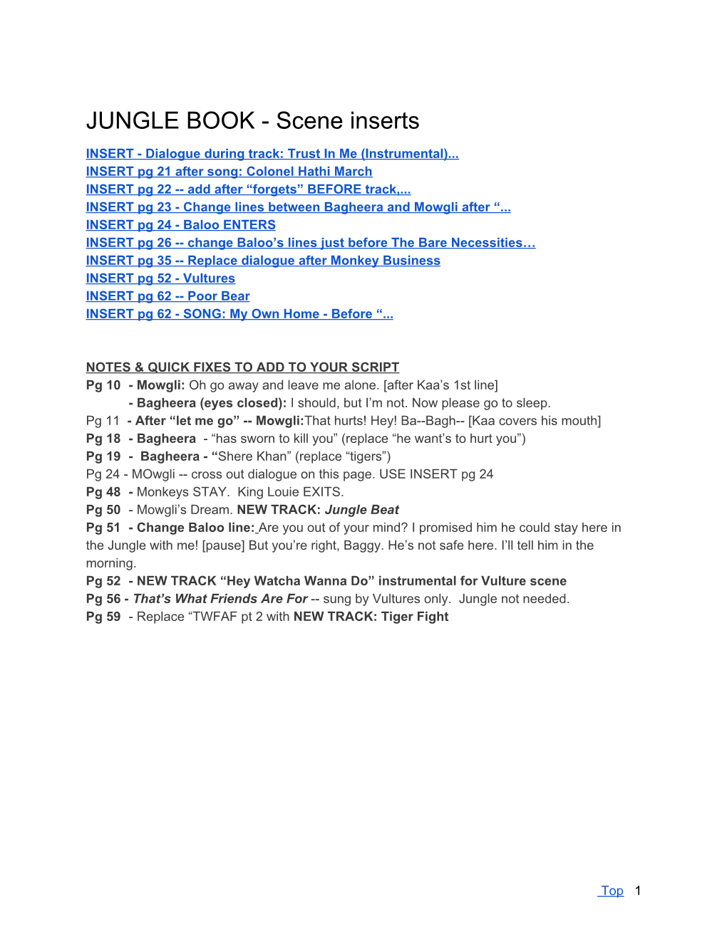 JUNGLE BOOK - Scene Inserts