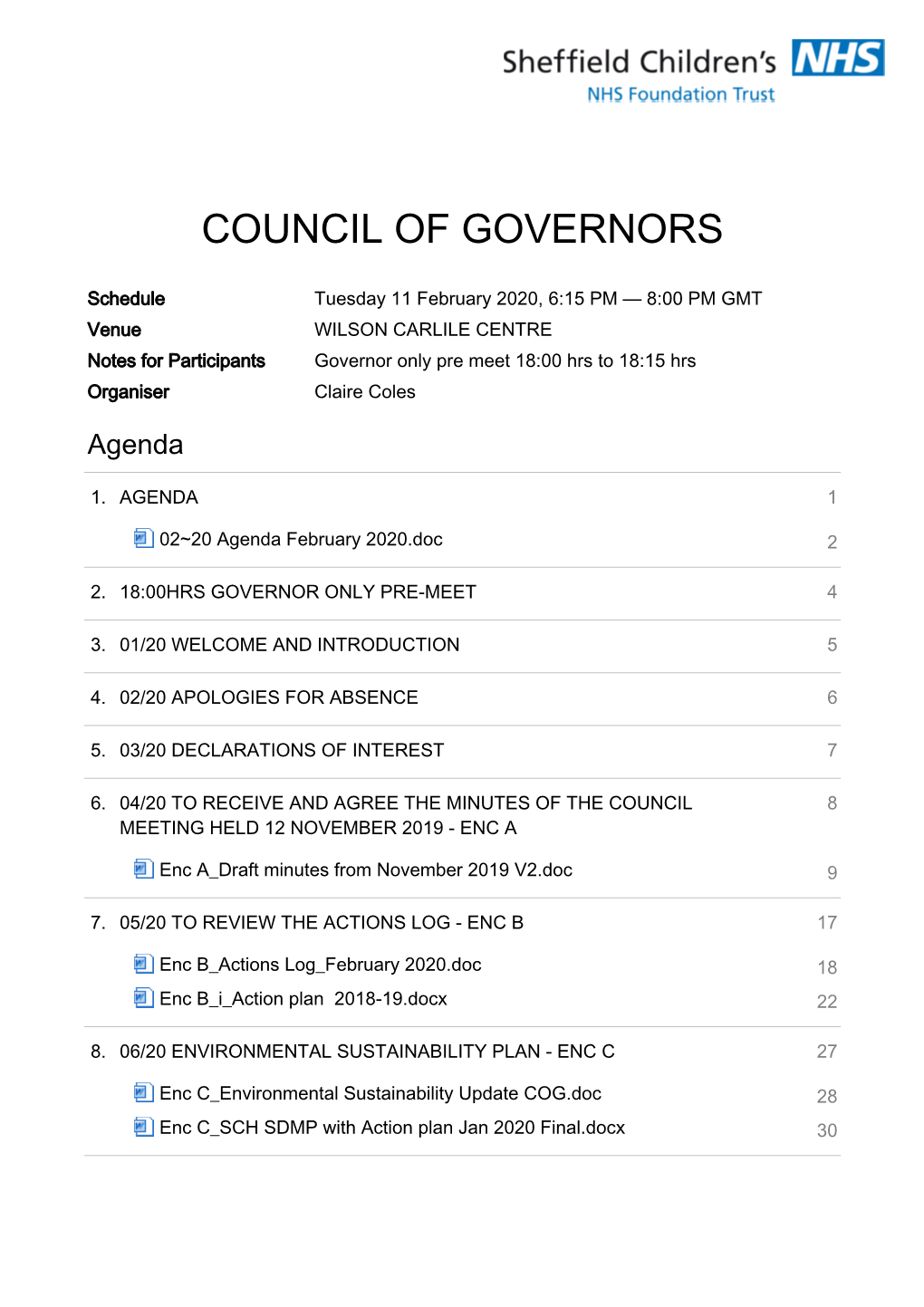 Council of Governors