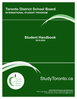 Student Handbook 2019-2020
