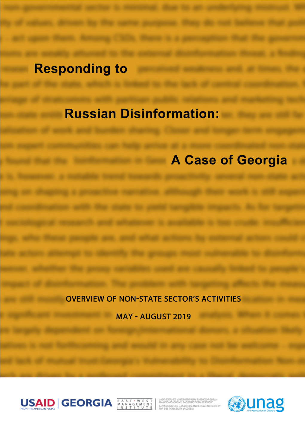 Responding to Russian Disinformation: a Case of Georgia