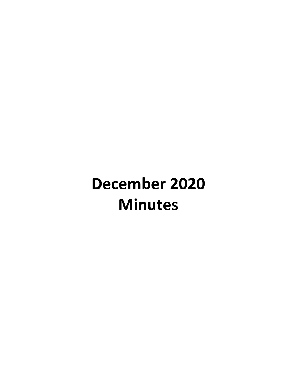 Budget Committee Minutes December 16, 2020 9:00 A.M