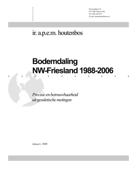 Bodemdaling NW-Friesland 1988-2006