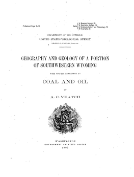 Geography and Geology of a Portion of Southwestern Wyoming