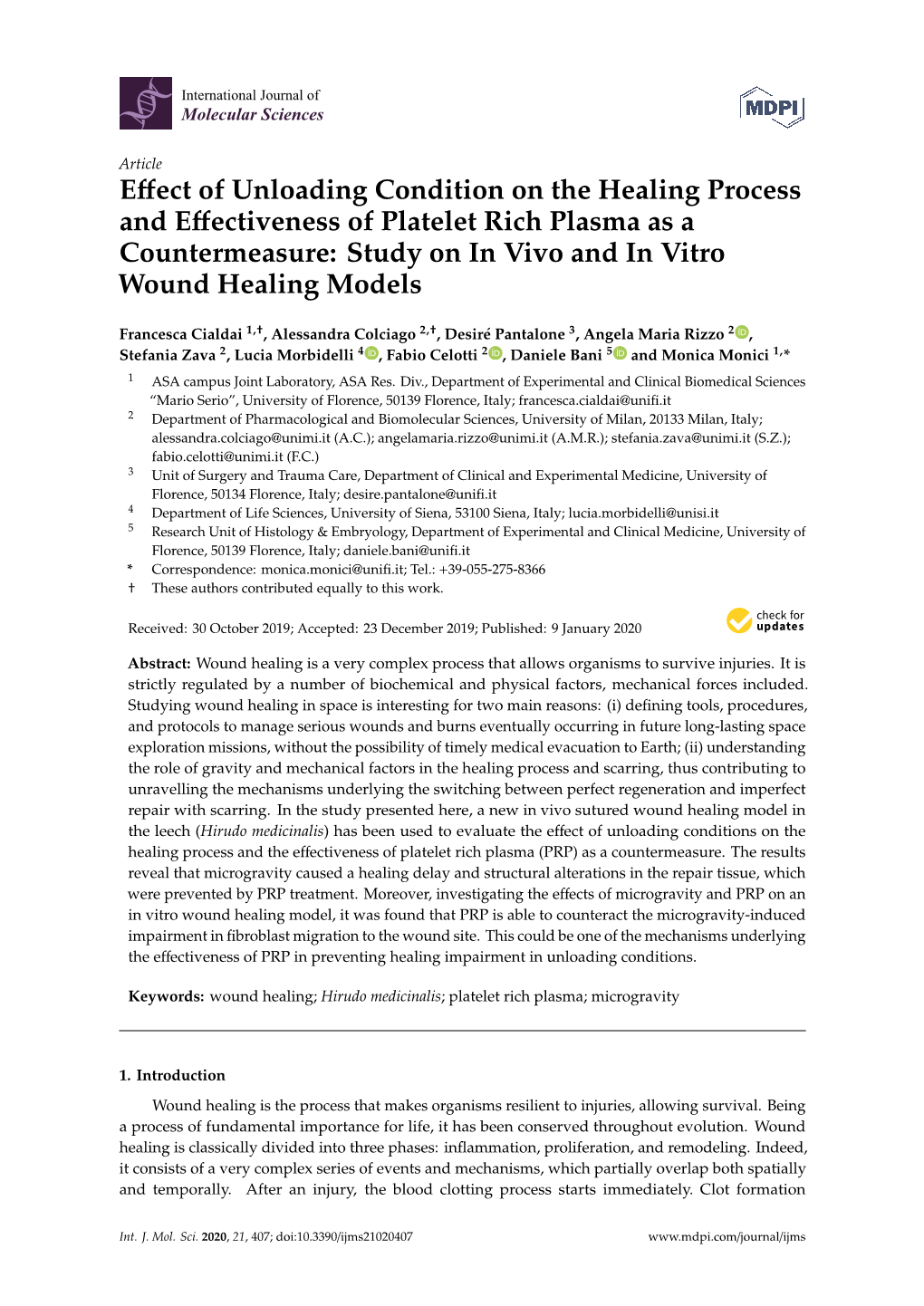 Effect of Unloading Condition on the Healing Process and Effectiveness