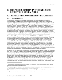 8. Proposed Action in the Kensico Reservoir Study Area