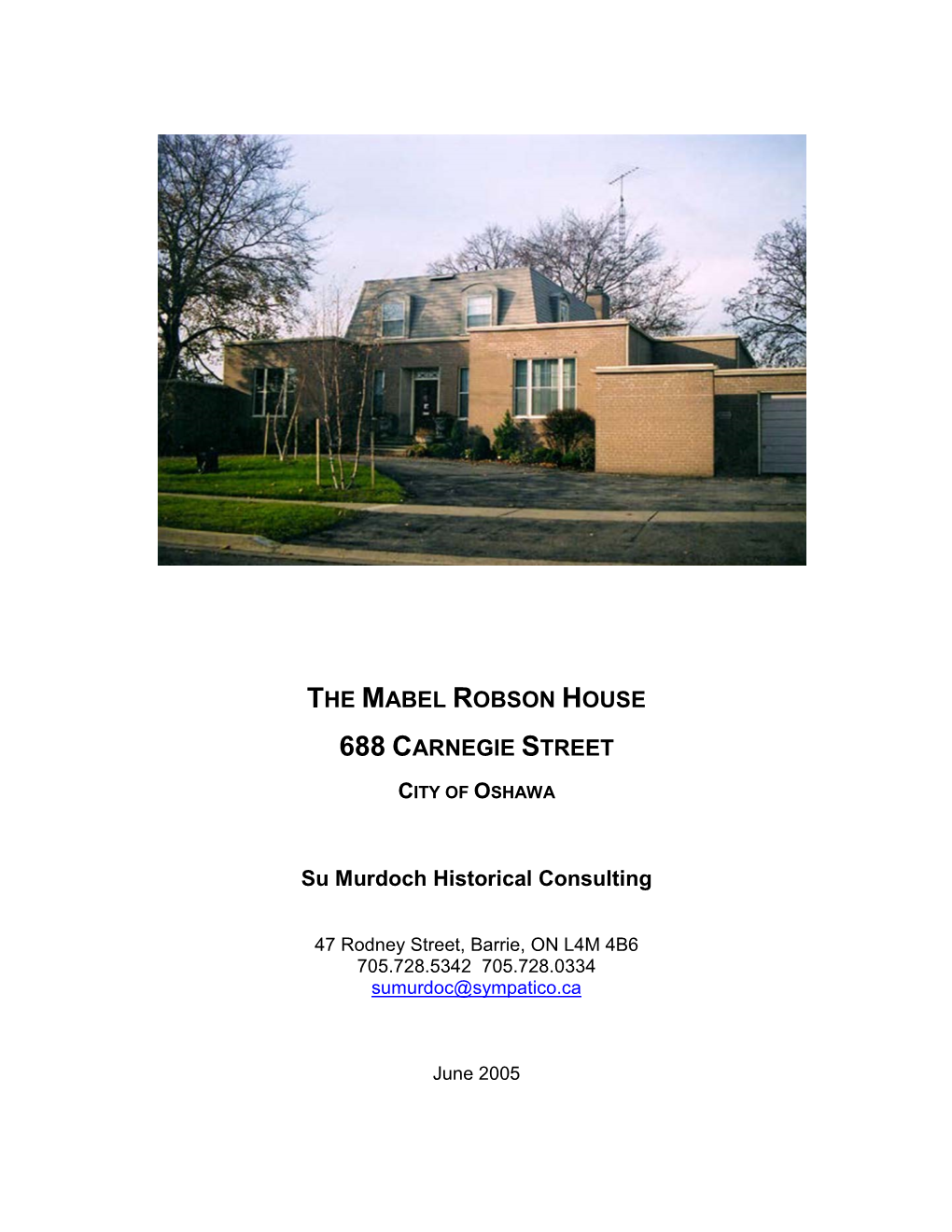 688 Carnegie Avenue (Mabel Robson House)