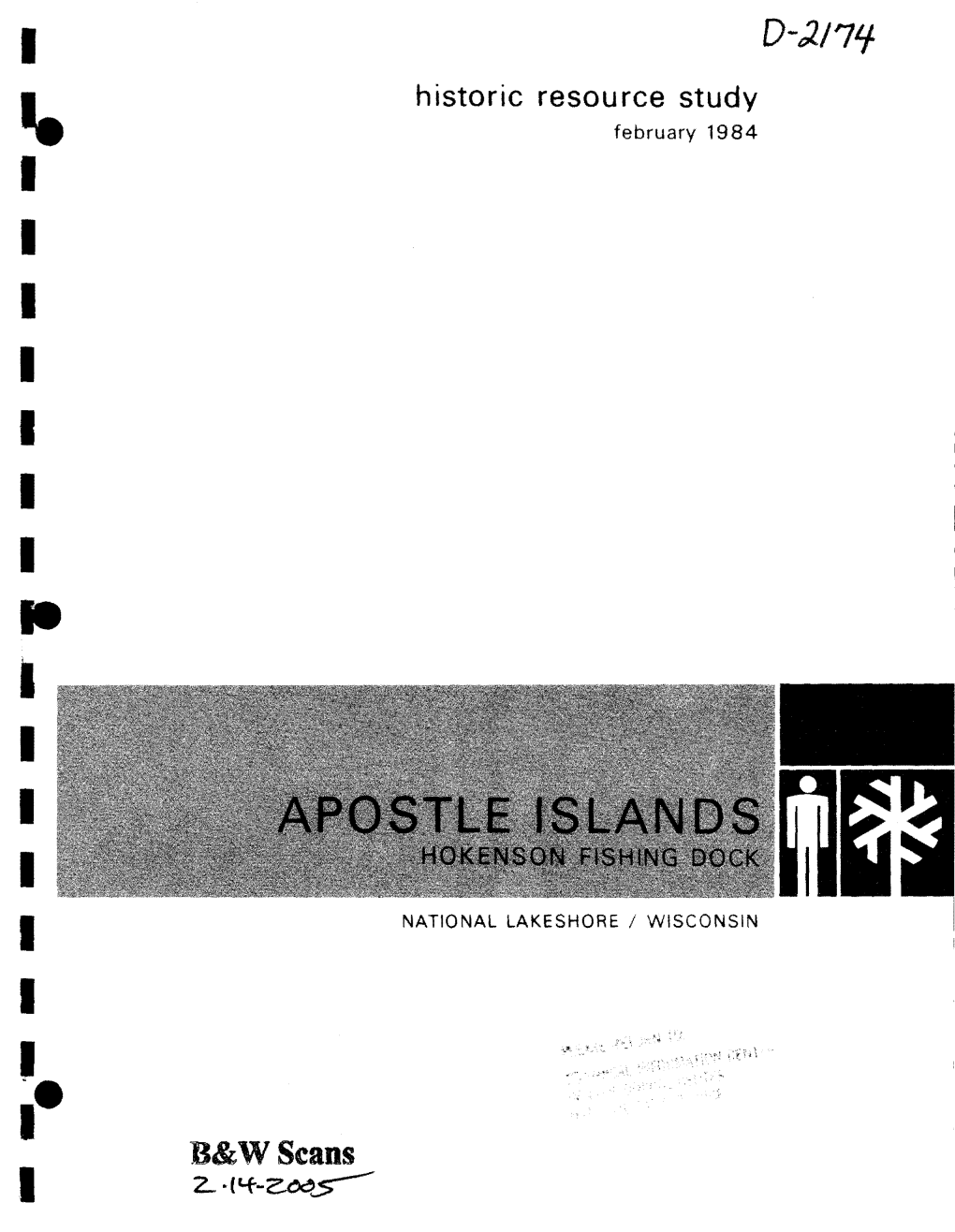 Historic Resource Study, Hokenson Fishing Dock, Apostle Islands National Lakeshore, Wisconsin