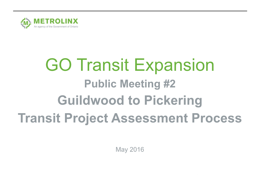 GO Transit Expansion