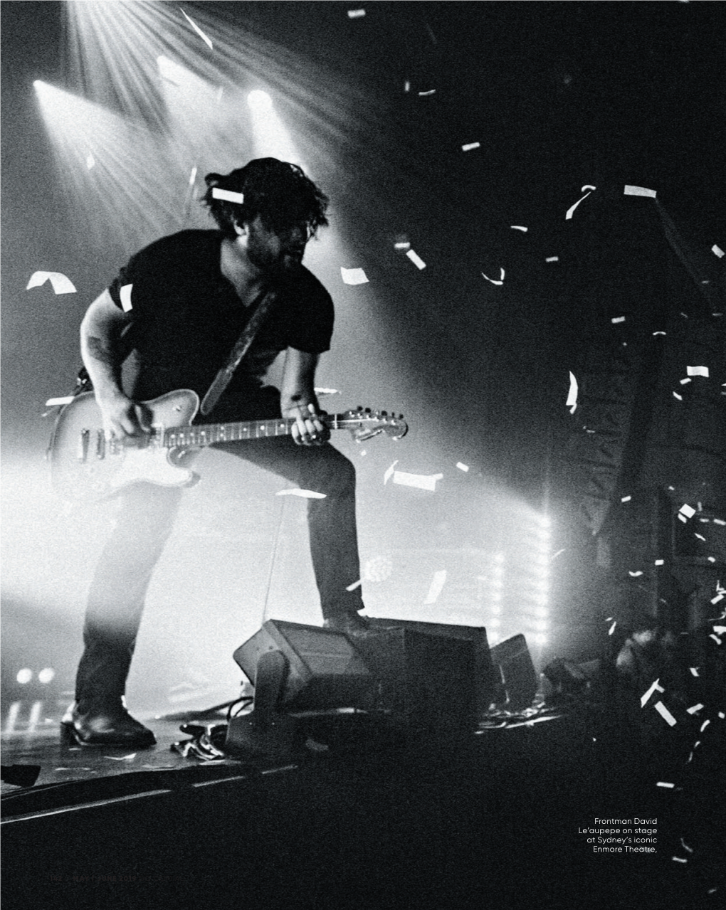 Frontman David Le'aupepe on Stage at Sydney's Iconic Enmore Theatre