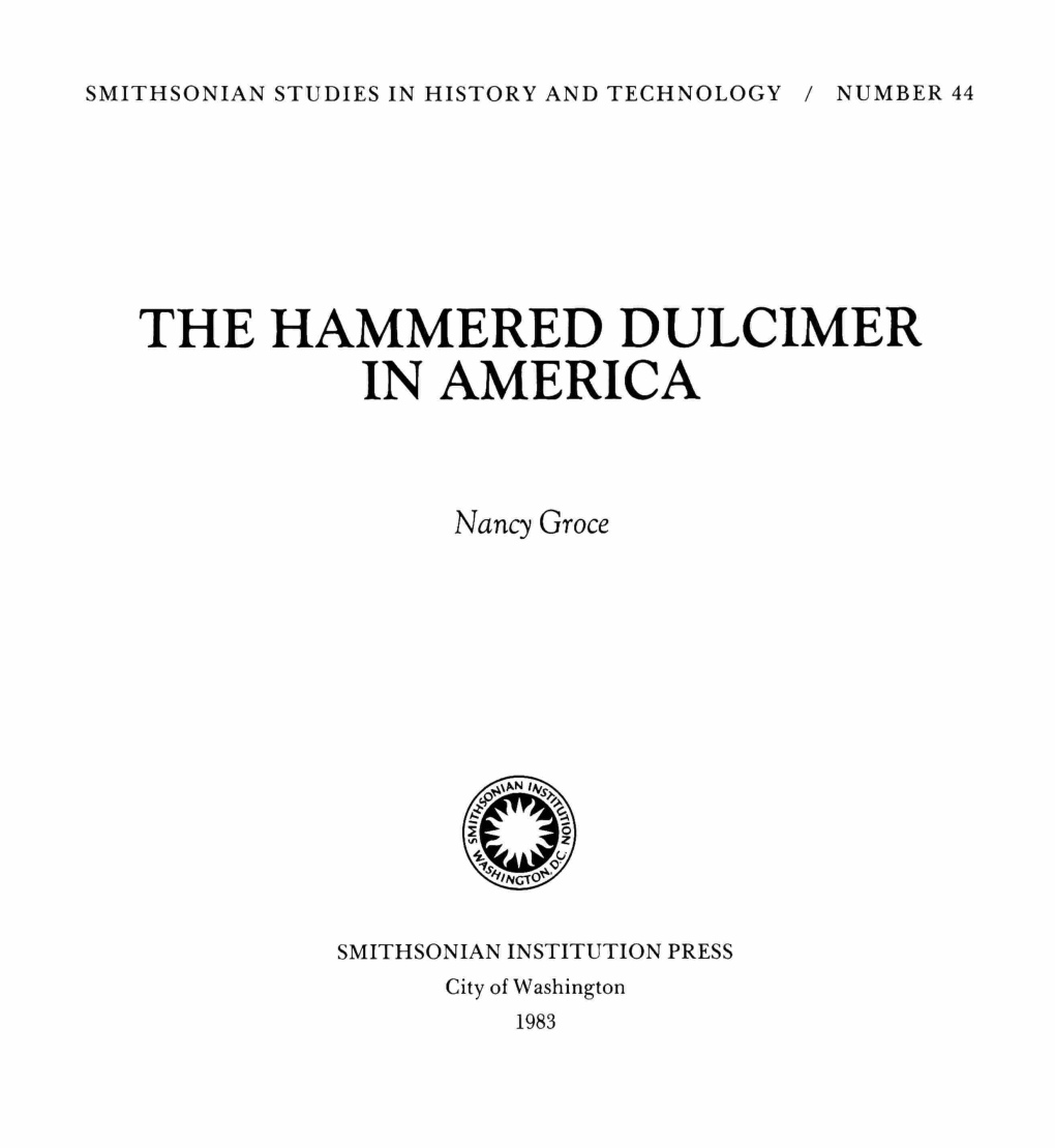 The Hammered Dulcimer in America