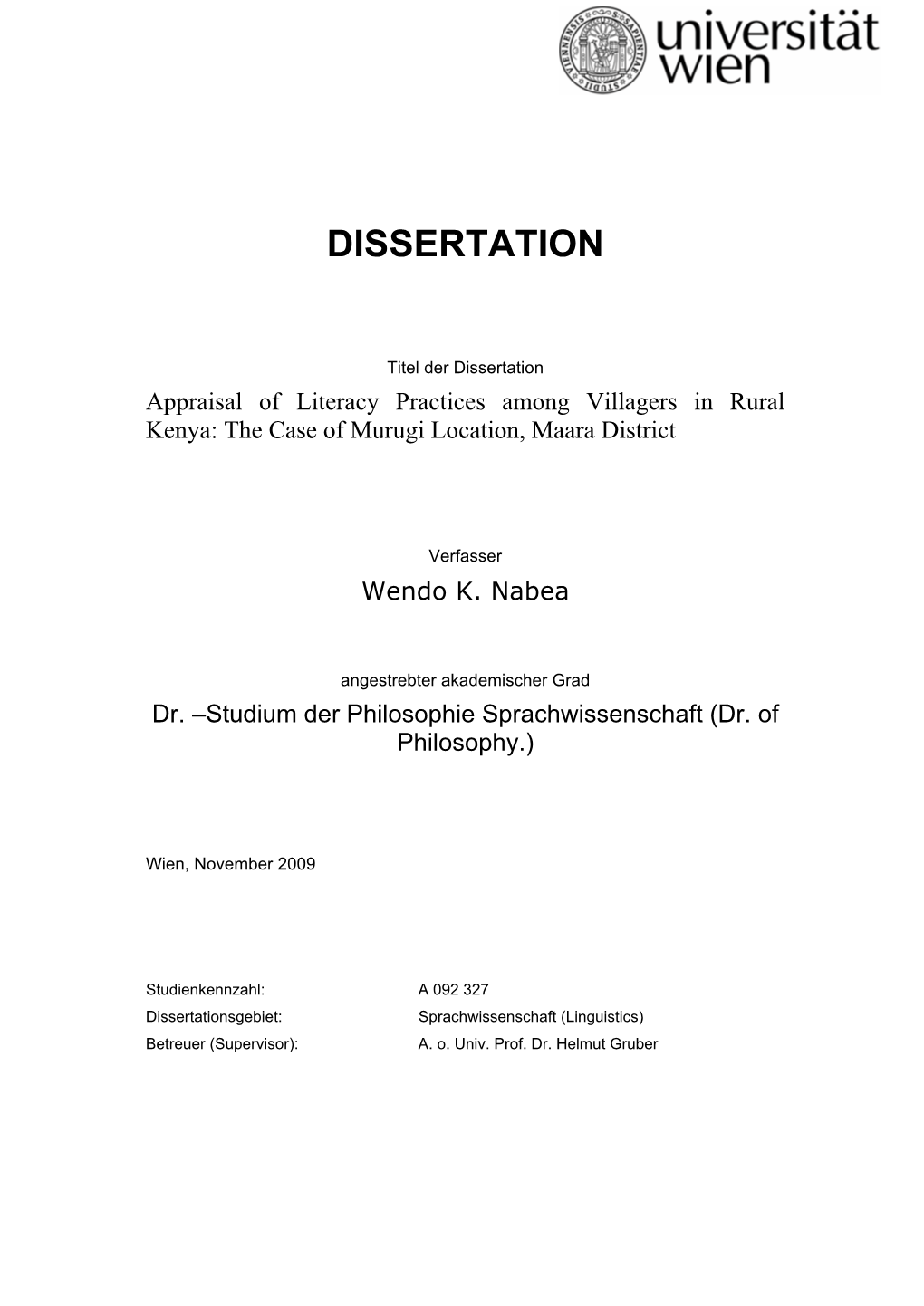 Dissertation