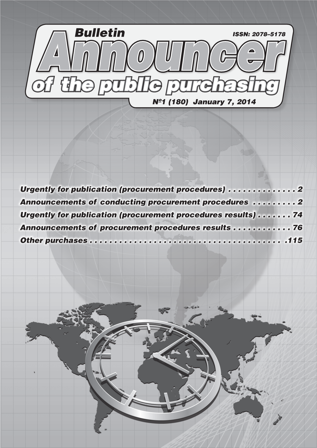 Of the Public Purchasing Announcernº1 (180) January 7, 2014