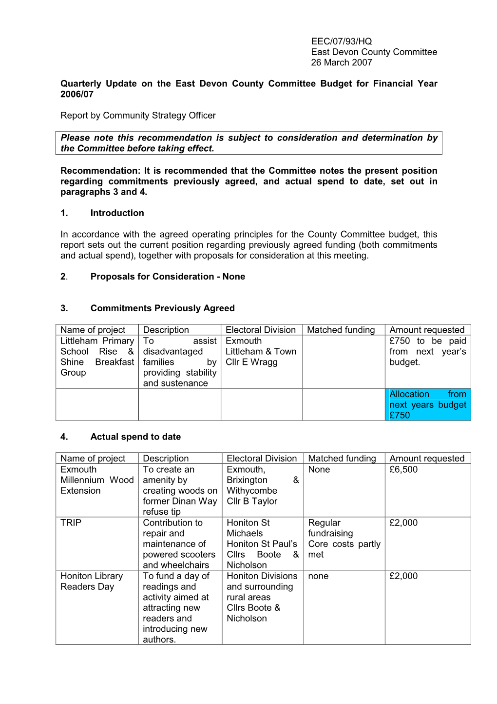 Cr130307edcc Quarterly Update 2006-07