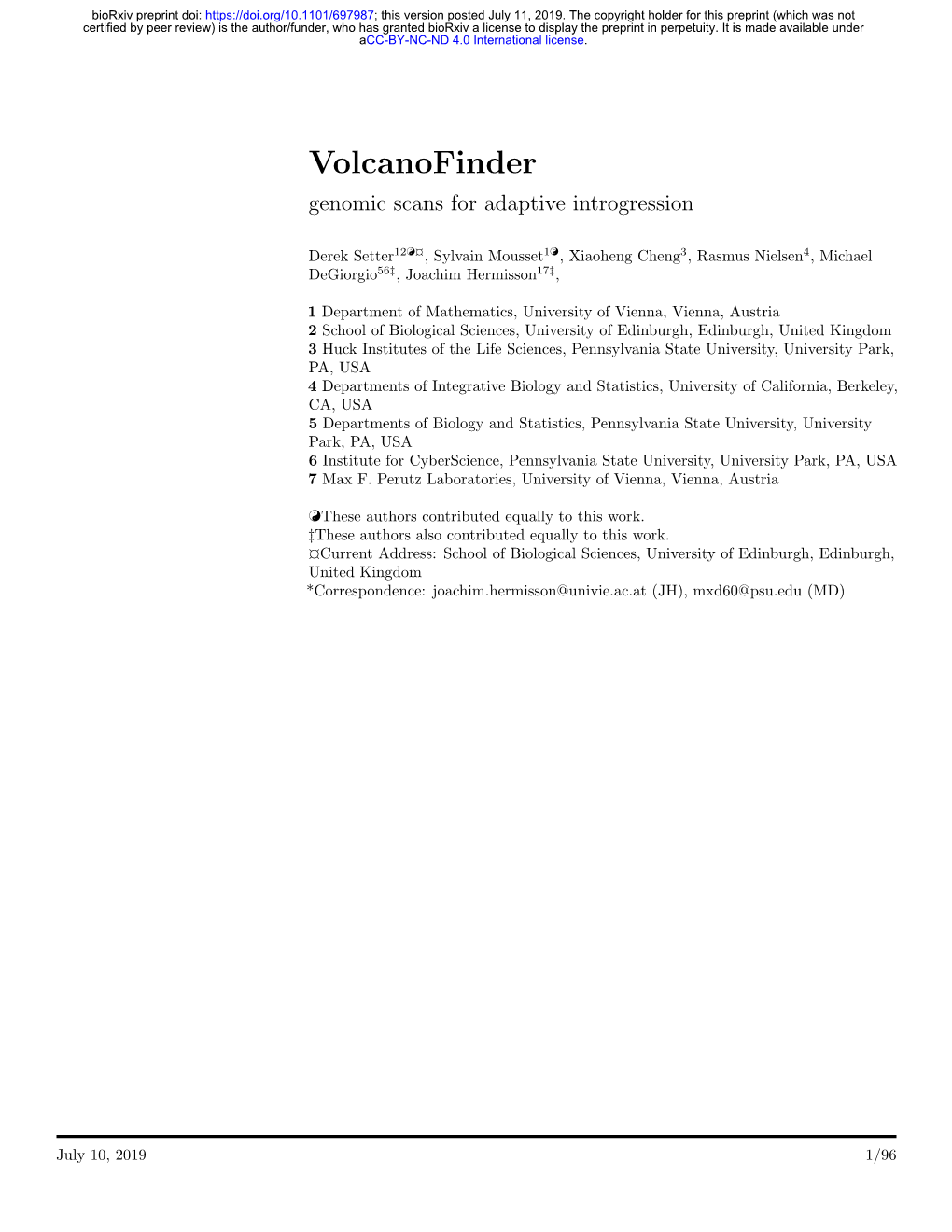 Genomic Scans for Adaptive Introgression