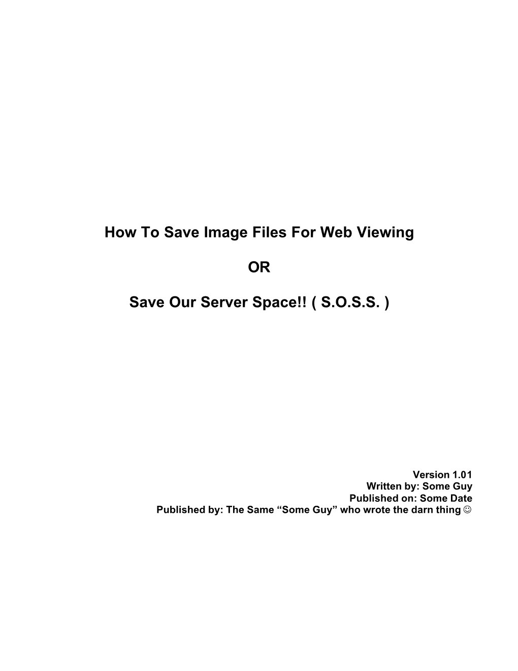 How to Save Image Files for Web Viewing
