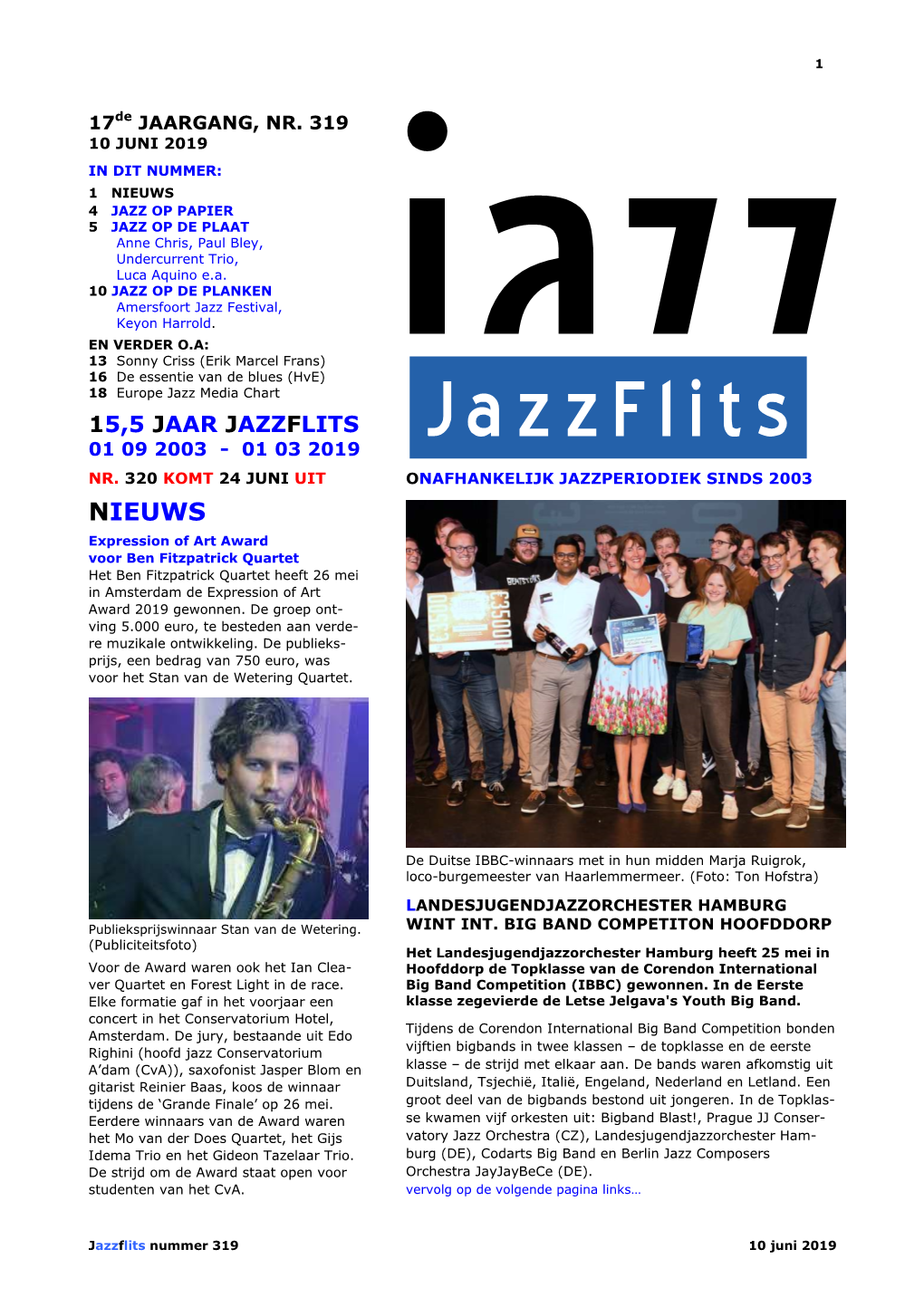 Jazzflits 01 09 2003 - 01 03 2019