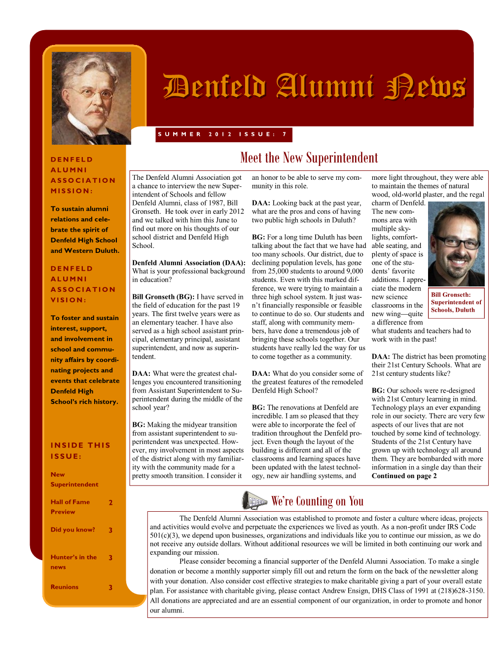 Denfeld Alumni News