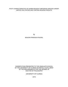 University of Florida Thesis Or Dissertation Formatting