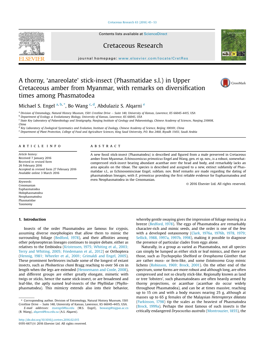 A Thorny, 'Anareolate' Stick-Insect (Phasmatid.Pdf