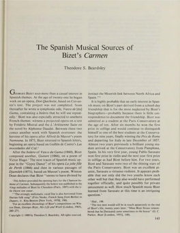 The Spanish Musical Sources of Bizet's Carmen