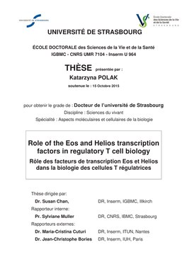 Role of the Eos and Helios Transcription Factors in Regulatory T