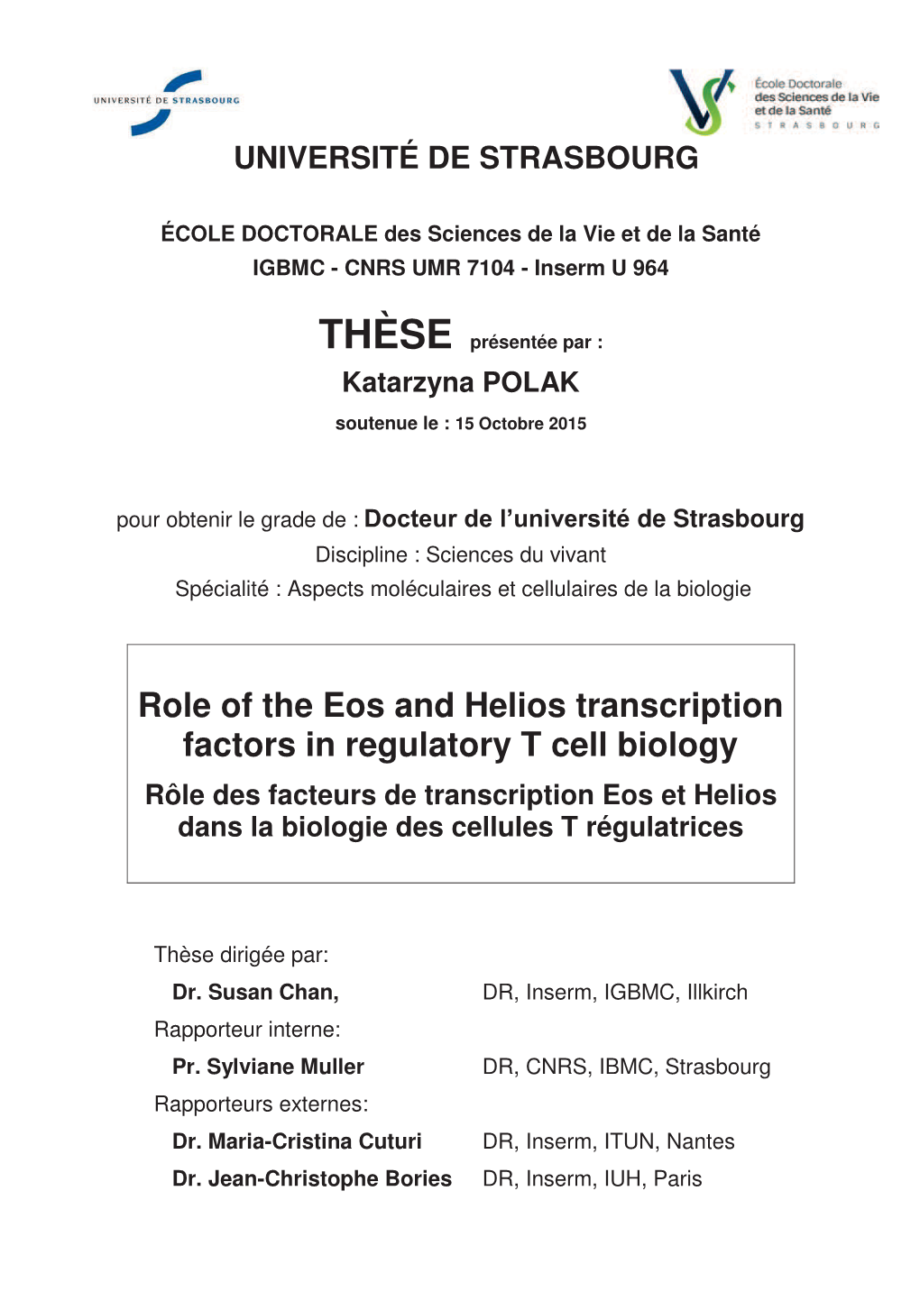 Role of the Eos and Helios Transcription Factors in Regulatory T