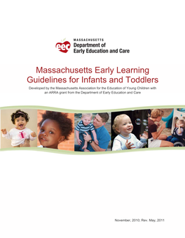 Massachusetts Early Learning Guidelines for Infants and Toddlers