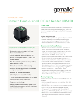 Gemalto Double-Sided ID Card Reader CR5400