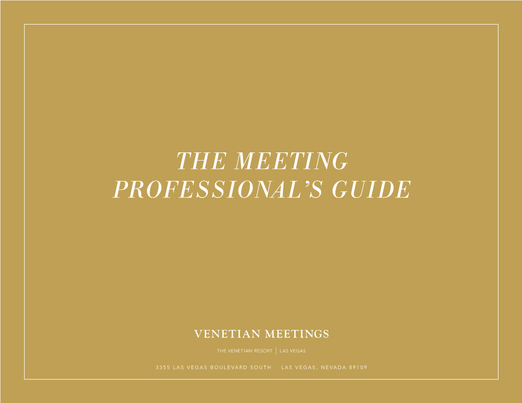 The Meeting Professional's Guide